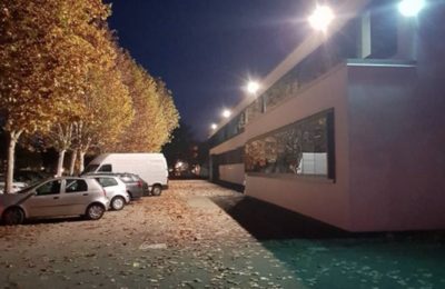 Illuminazione led Vivitecno per esterno stabilimento Enco